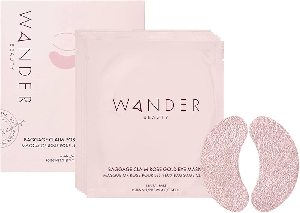 Wander Beauty Baggage Claim - Rose Gold Foil Under Eye Patches For Dark Circles and Puffiness - U... | Amazon (US)