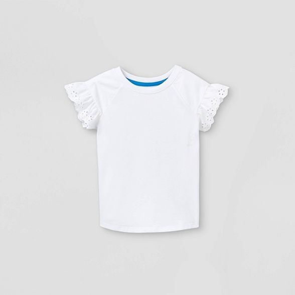 Toddler Girls' Eyelet Short Sleeve T-Shirt - Cat & Jack™ | Target