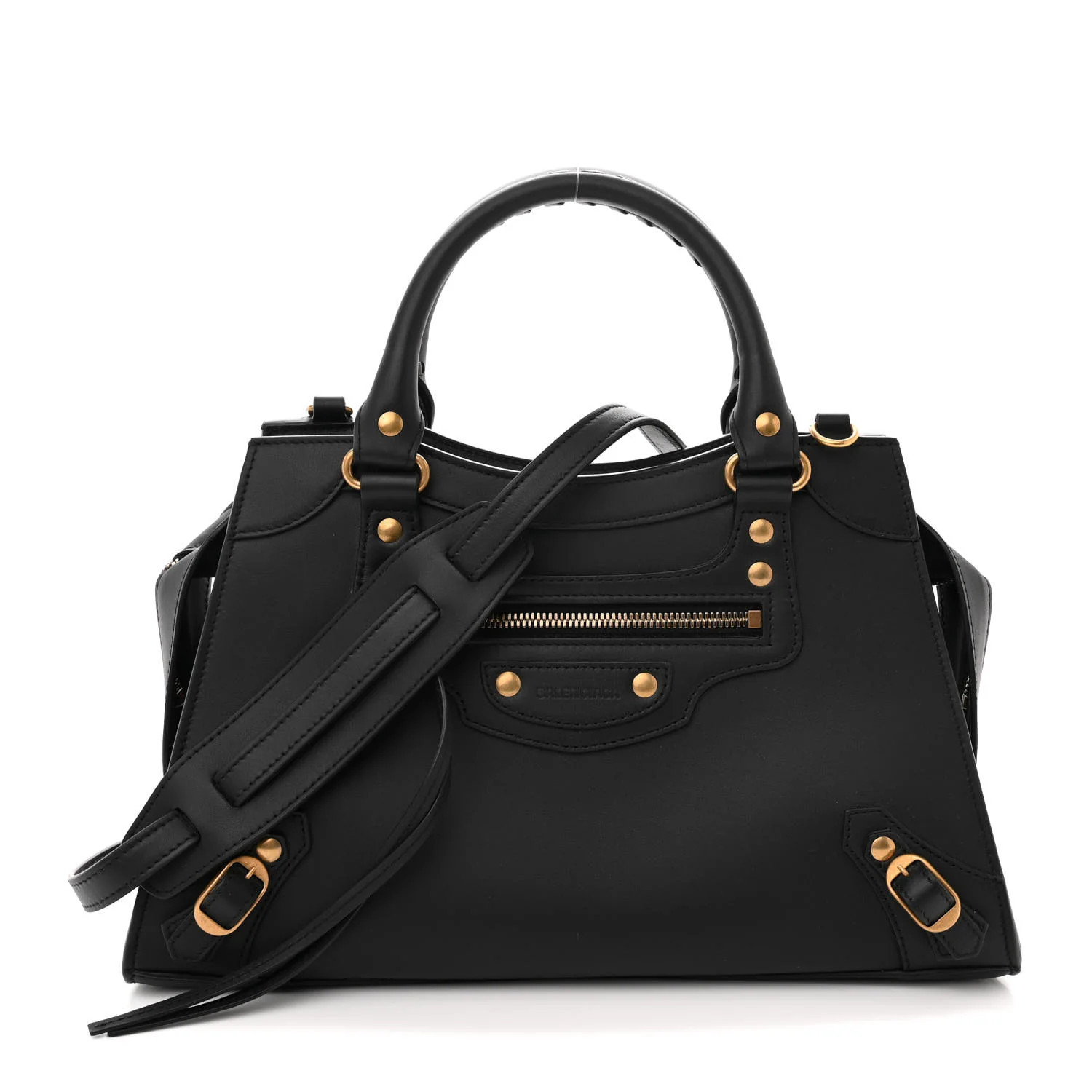 Smooth Calfskin Neo Classic Brass Hardware S City Black | FASHIONPHILE (US)