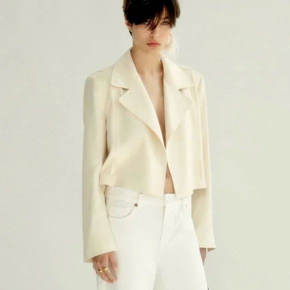 Zara limited edition satin effect cropped blazer you cannot miss | Poshmark