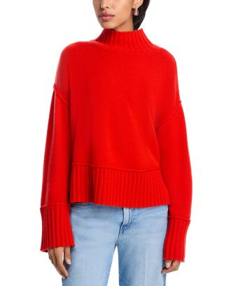 AQUA AQUA 100% Cashmere Boxy Mock Neck Cashmere Sweater - Exclusive  | Bloomingdale's Women | Bloomingdale's (US)
