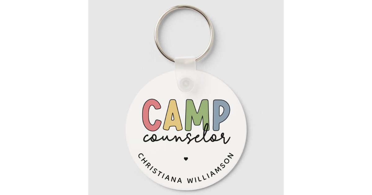Personalized Camp Counselor Gifts Keychain | Zazzle | Zazzle