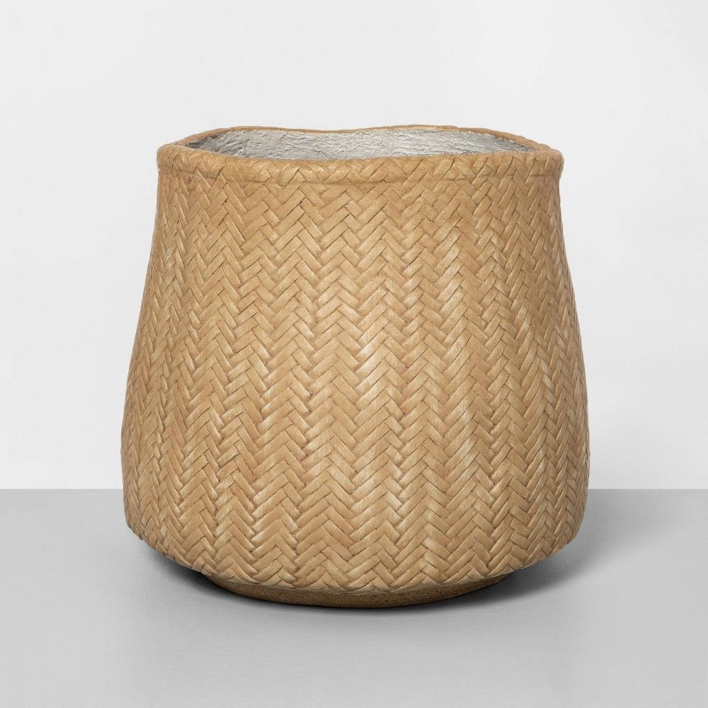 14"" Woven Concrete Planter Beige - Hearth & Hand with Magnolia | Target