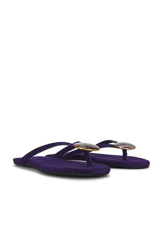 Christopher Esber Aura Quartz Suede Flip Flop in Blue | FWRD 