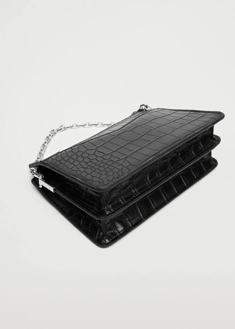 Croc-effect cross body bag | MANGO (UK)