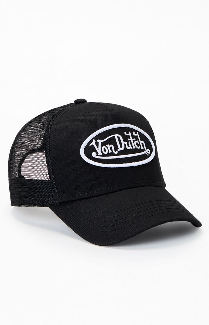 Von Dutch Black Staple Trucker Hat | PacSun