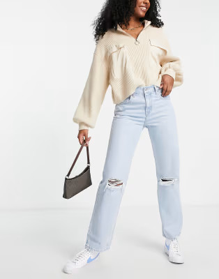 Levi's low pro jeans with rips in light wash | ASOS (Global)