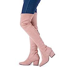 Women Boots Winter Over Knee Long Boots Fashion Boots Heels Autumn Quality Suede Comfort Square H... | Amazon (US)