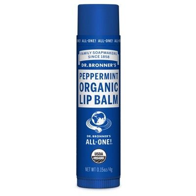 Dr. Bronner&#39;s Organic Lip Balm Peppermint - .15oz | Target