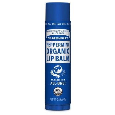 Dr. Bronner's Organic Lip Balm Peppermint - .15oz | Target