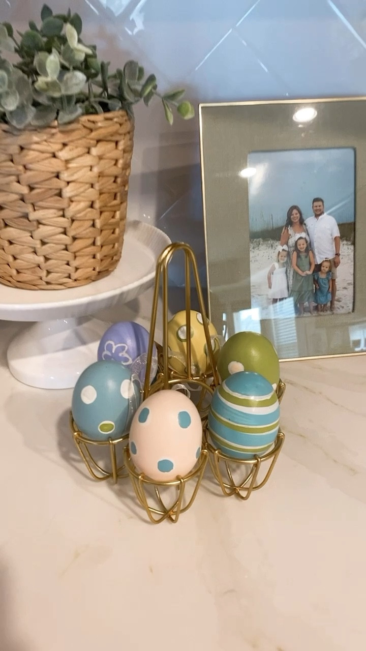 Grabbed this precious wire egg holder for under $5 to display hand-painted eggs we’re making this weekend!

#LTKSeasonal #LTKSpringSale #LTKhome