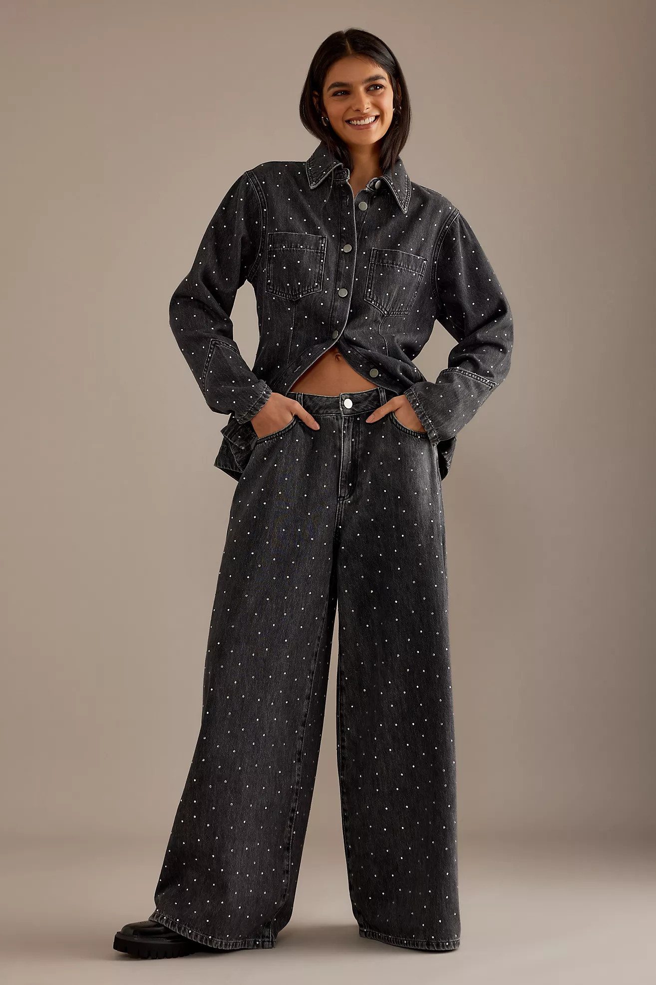 ALIGNE Jacinda Mid-Rise Wide-Leg Jeans | Anthropologie (UK)