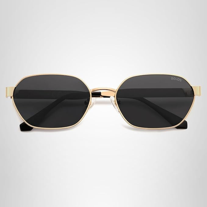 SOJOS Trendy Polarized Hexagon Sunglasses for Women Men, UV400 Retro Rectangle Shades SJ1238 | Amazon (US)