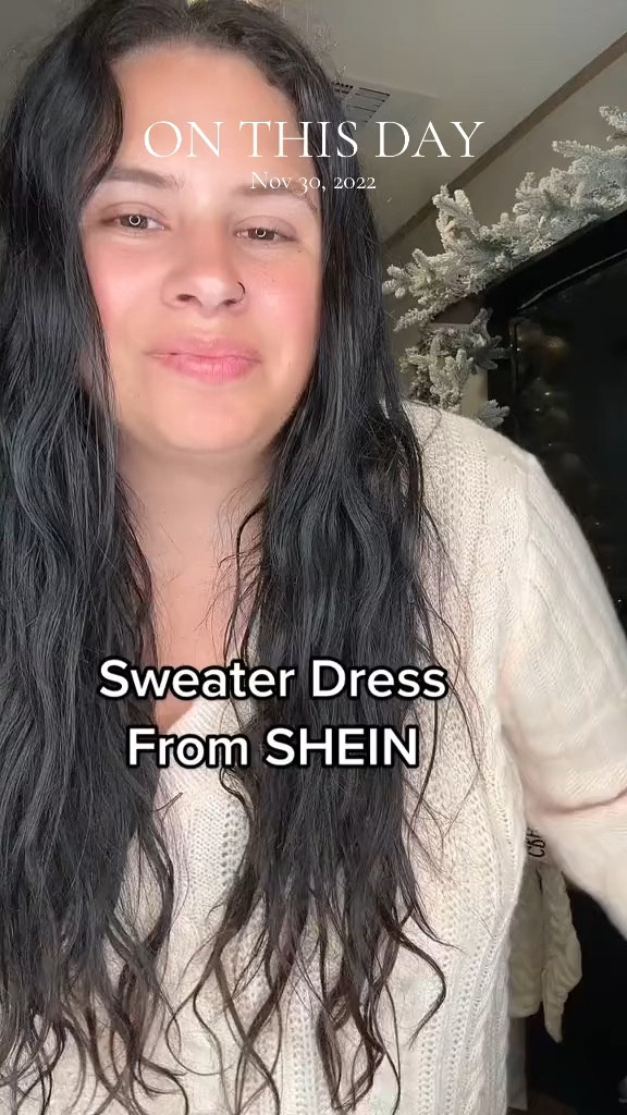 Sweater dress from SHEIN that is perfect for my plus size girlies! These boots are also my absolute favorite and wide calf friendly. A great holiday outfit! 

#LTKPlusSize #LTKWatchNow #LTKHoliday