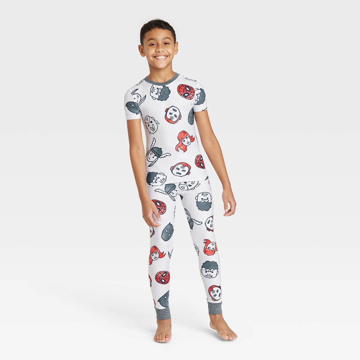 Boys' Disney Avengers 2pc Sleep Pajama Set - Gray | Target
