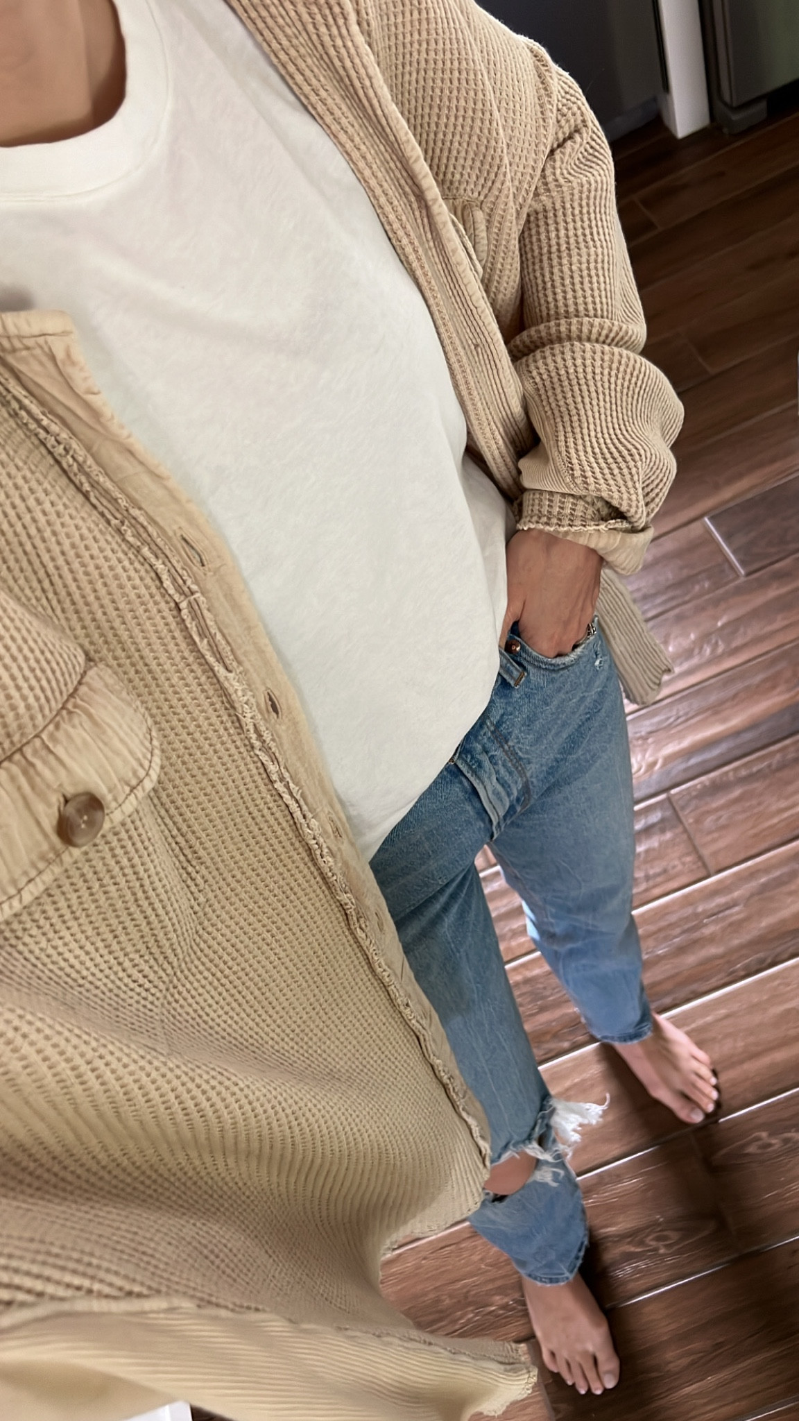 Few sizes left in this jacket, one of my favorite layering pieces! I sized up for a more oversized fit - few colors available! 
Fave basic tee, on sale! 
Jeans on sale, I sized down! 

Fall outfit 
Fall style 

#LTKSeasonal #LTKSale