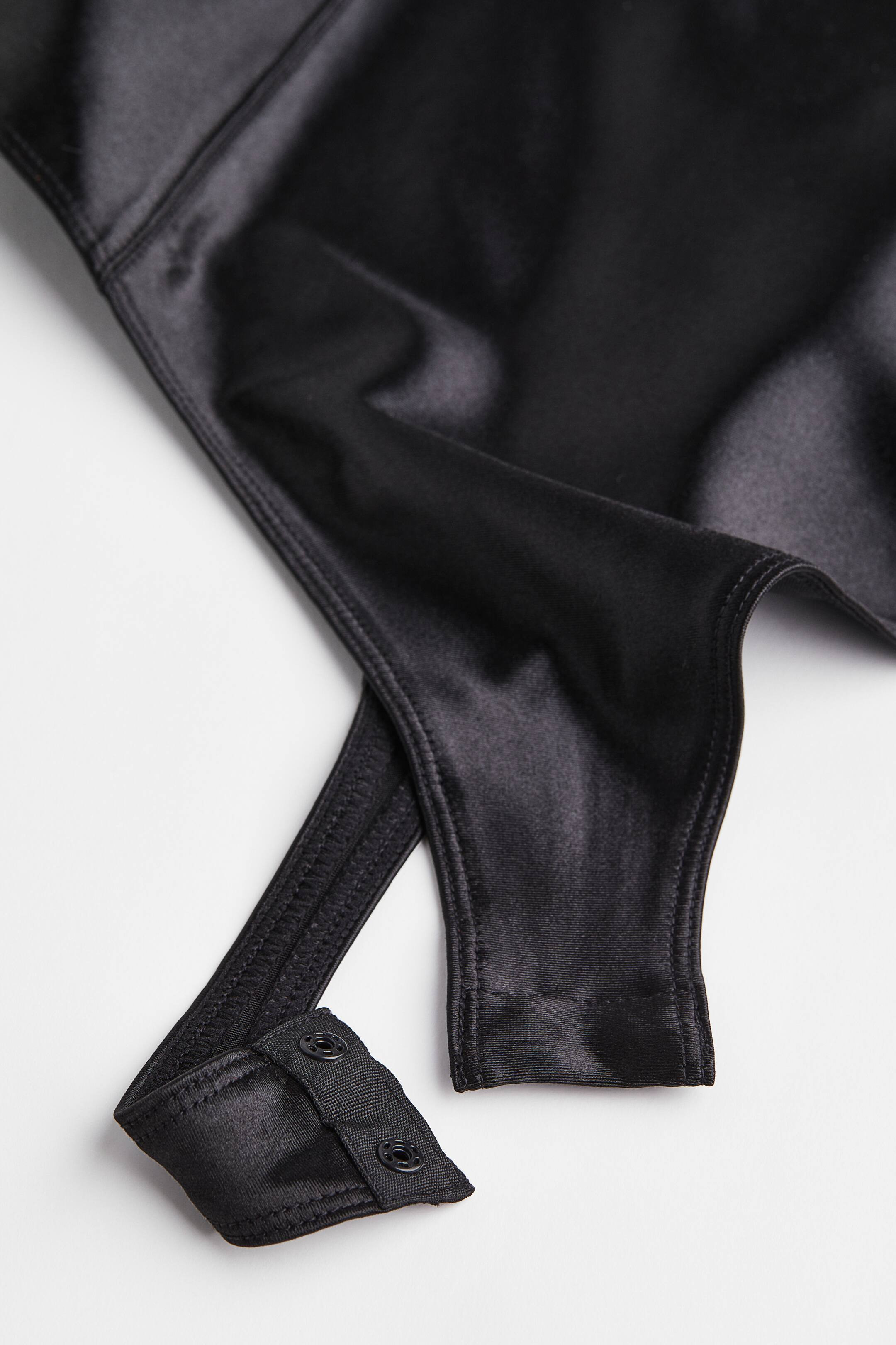 Shimmering thong body - Black - Ladies | H&M GB | H&M (UK, MY, IN, SG, PH, TW, HK)