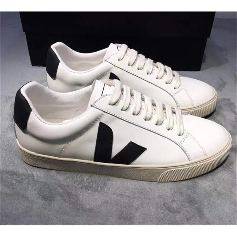 Men Shoes Vintage V-10 Calfskin Trainers Veja Esplar Extra Sneakers Top Quality Women Leather Sho... | DHGate
