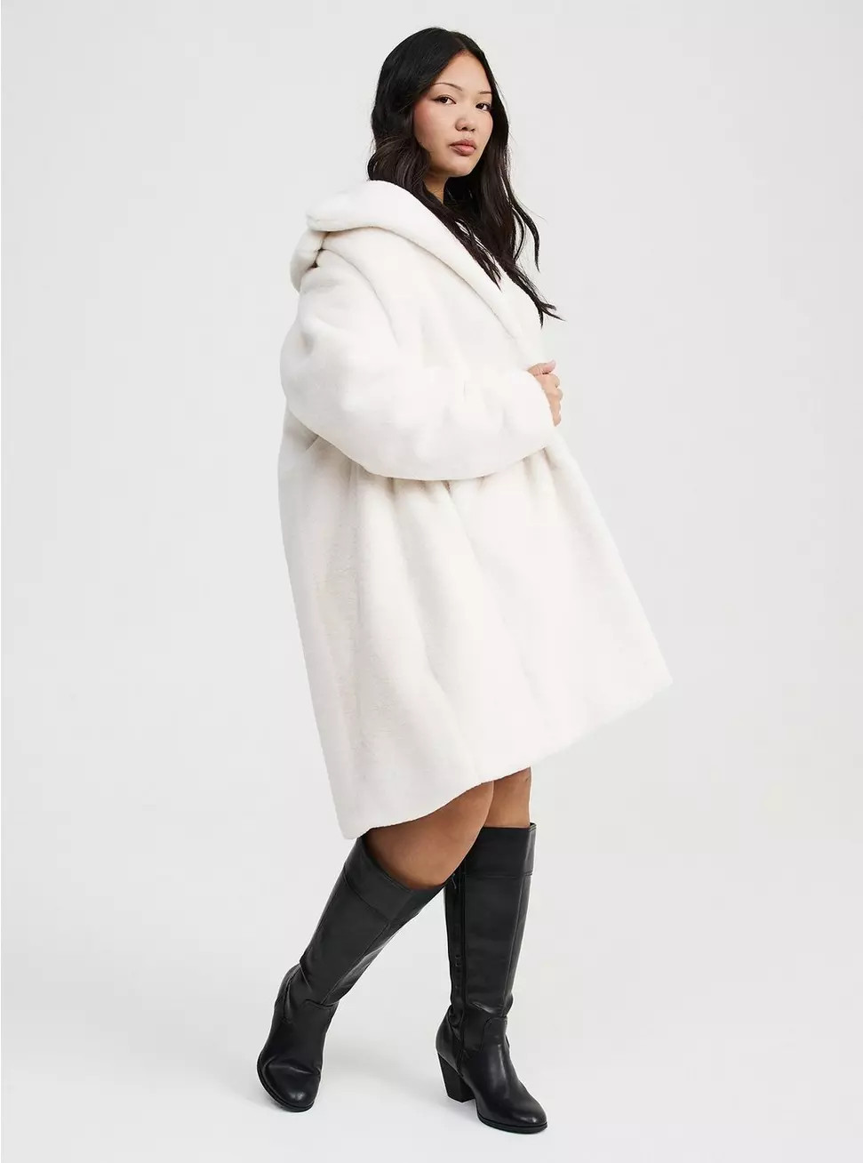 Longline Faux Fur Coat | Torrid (US & Canada)