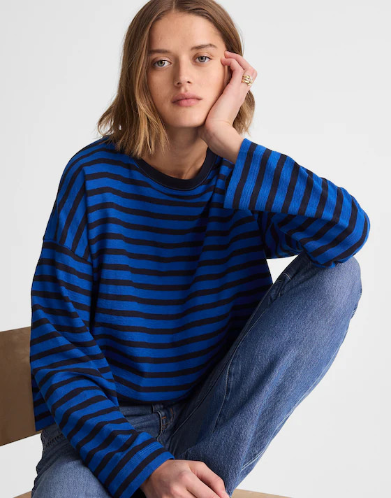 Easy Crewneck Long-Sleeve Tee | Madewell