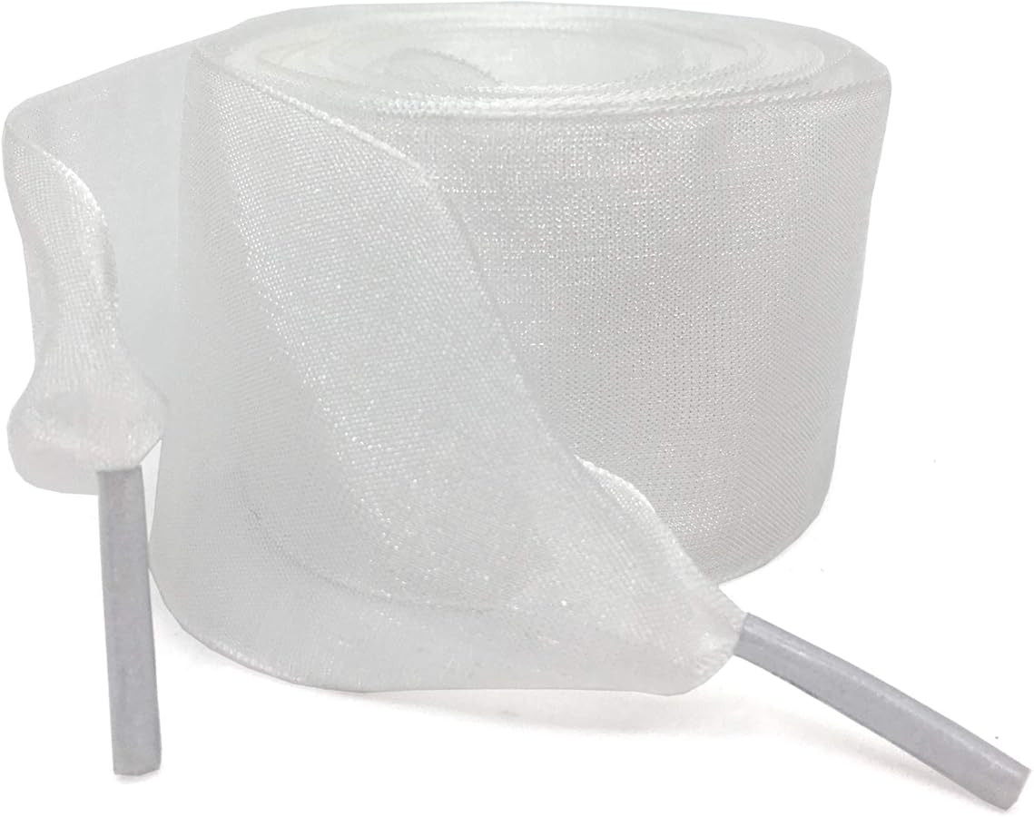 Flat Snow Yarn Shoelaces: 4CM Wide Silk Shoe Laces for Sneakers-2 Pairs | Amazon (US)