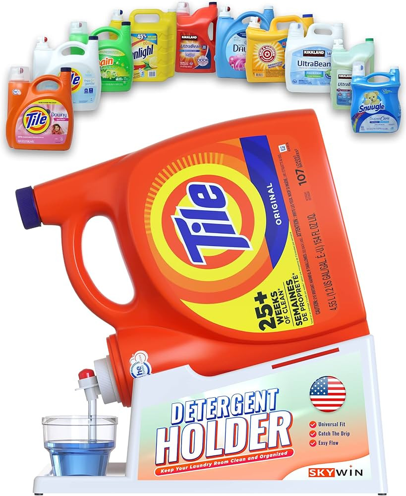 Skywin Laundry Detergent Holder Organizer and Drip Tray for Laundry Room Organization - Soap Cup ... | Amazon (US)
