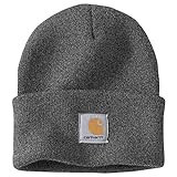 Carhartt Men's Knit Cuffed Beanie, Coal Heather, One Size | Amazon (US)