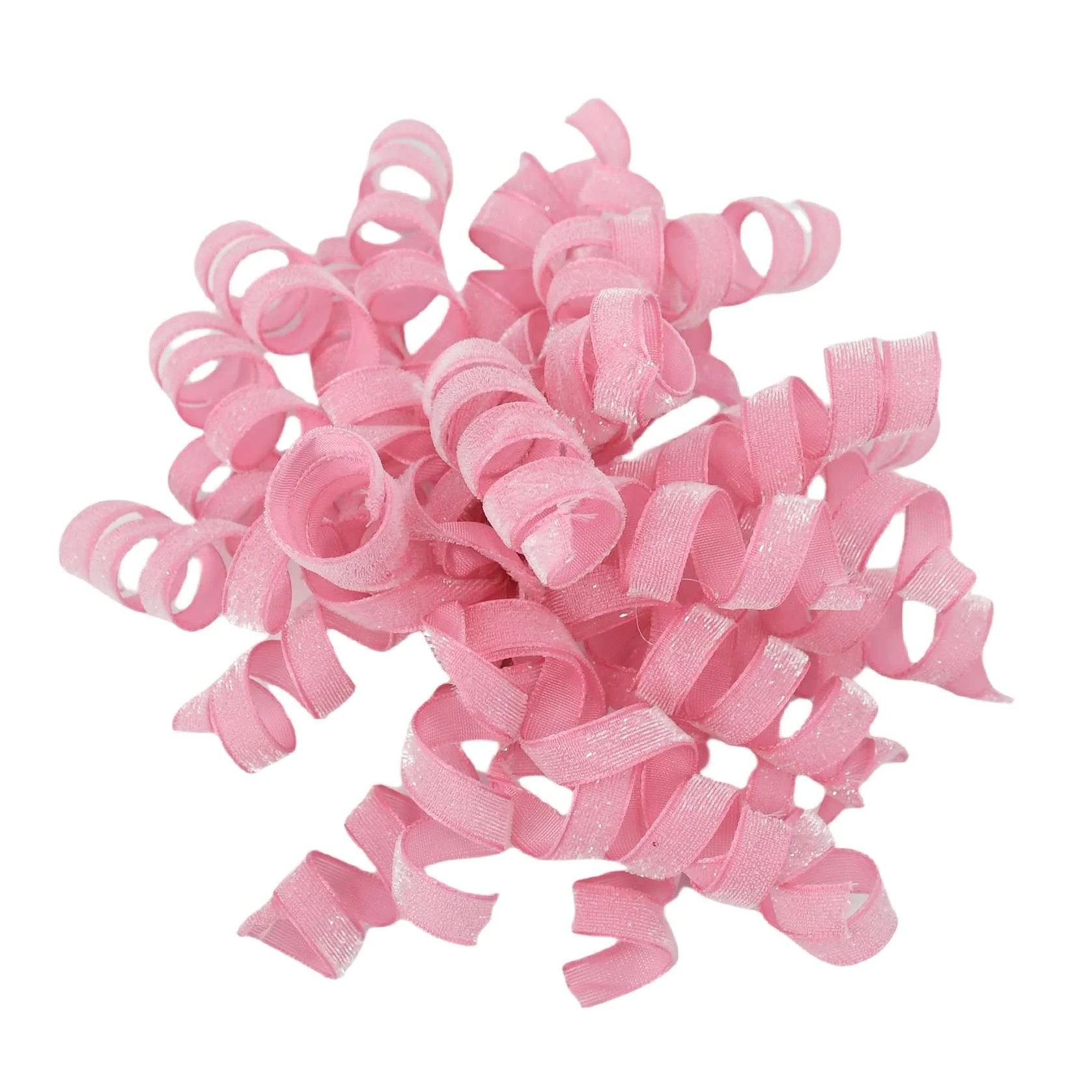 Pink Glitter Christmas Curly Clip-On Gift Bow, by Holiday Time | Walmart (US)