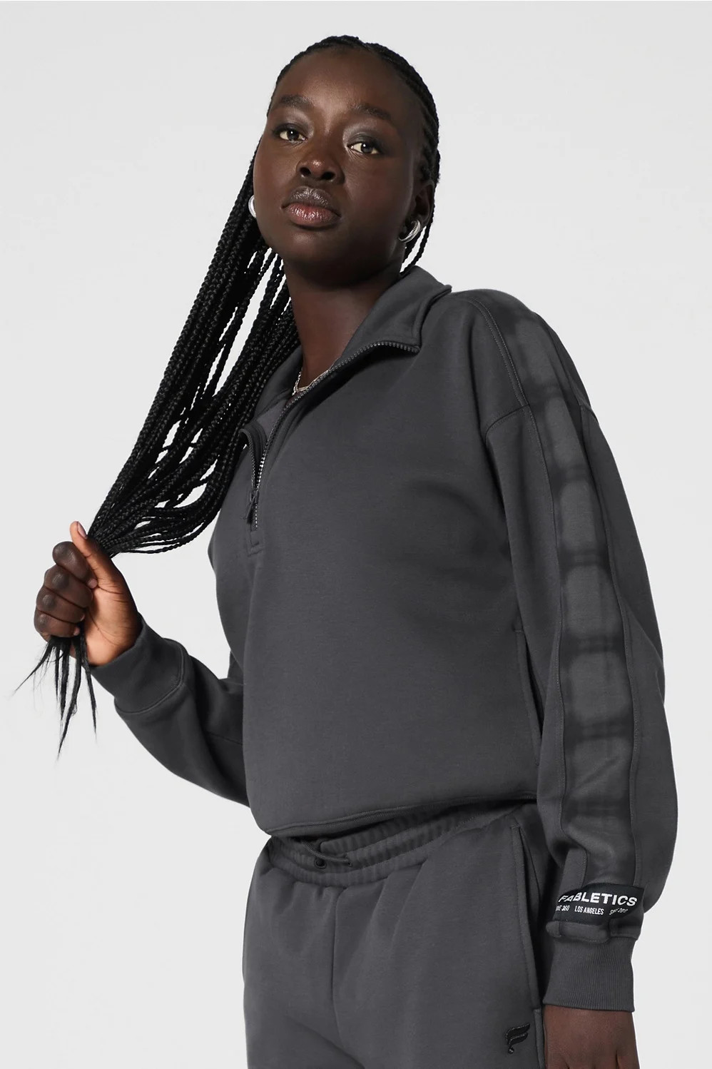 Cozy Fleece Half Zip Sweatshirt | Fabletics - North America