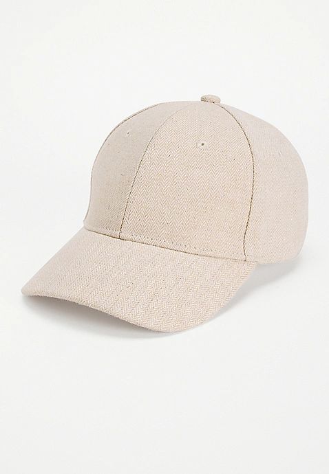 Shimmer Herringbone Baseball Hat | Maurices