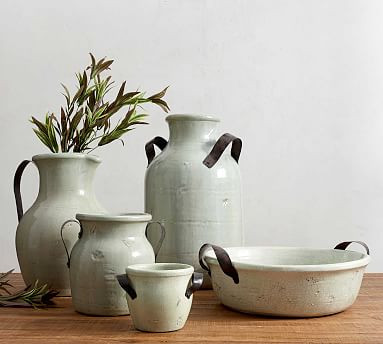 Marlowe Ceramic Vase Collection - Blue | Pottery Barn (US)