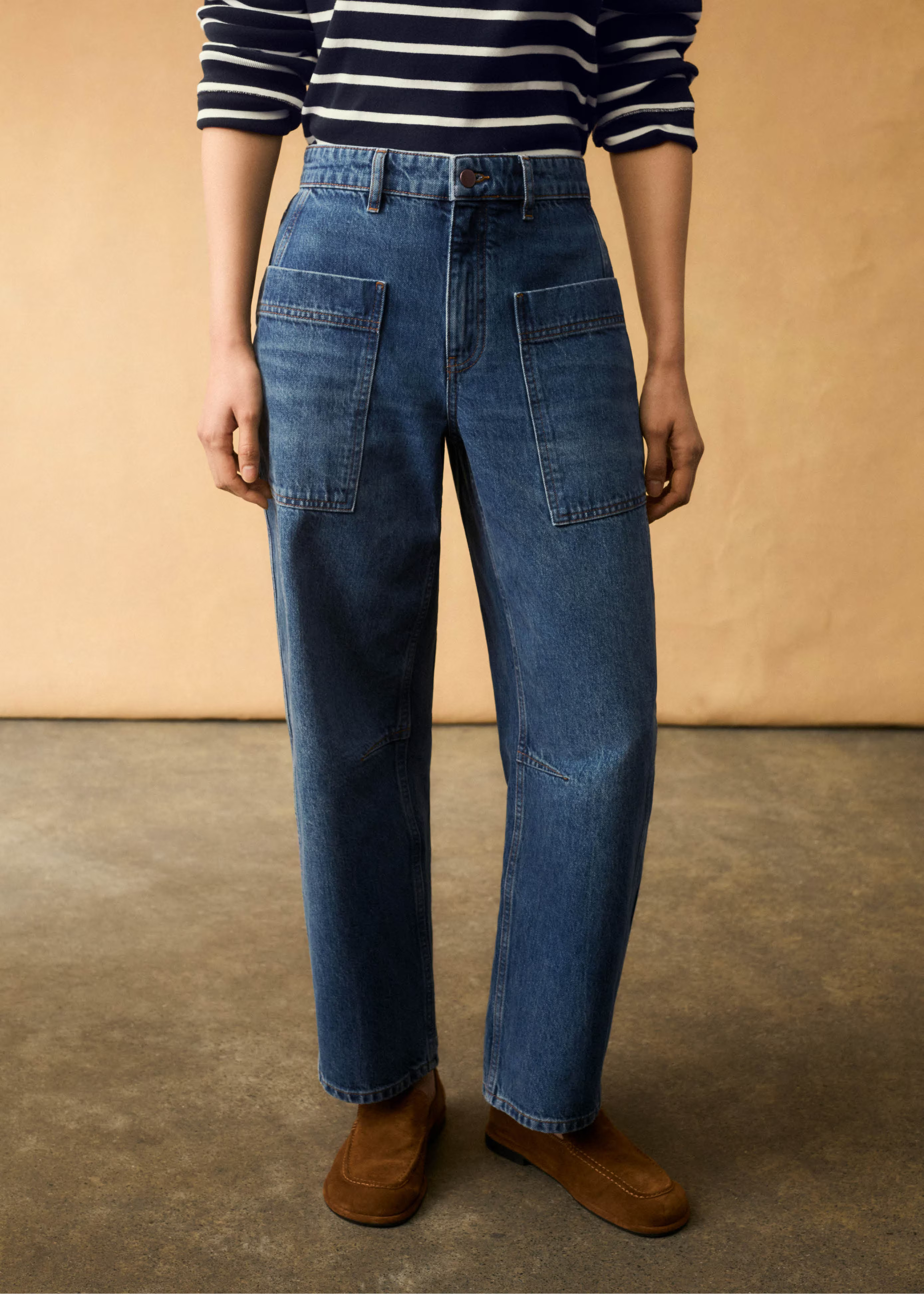 Women's Blue Patch Pocket Engineered Jean | ME+EM | ME+EM Global (Excluding US)