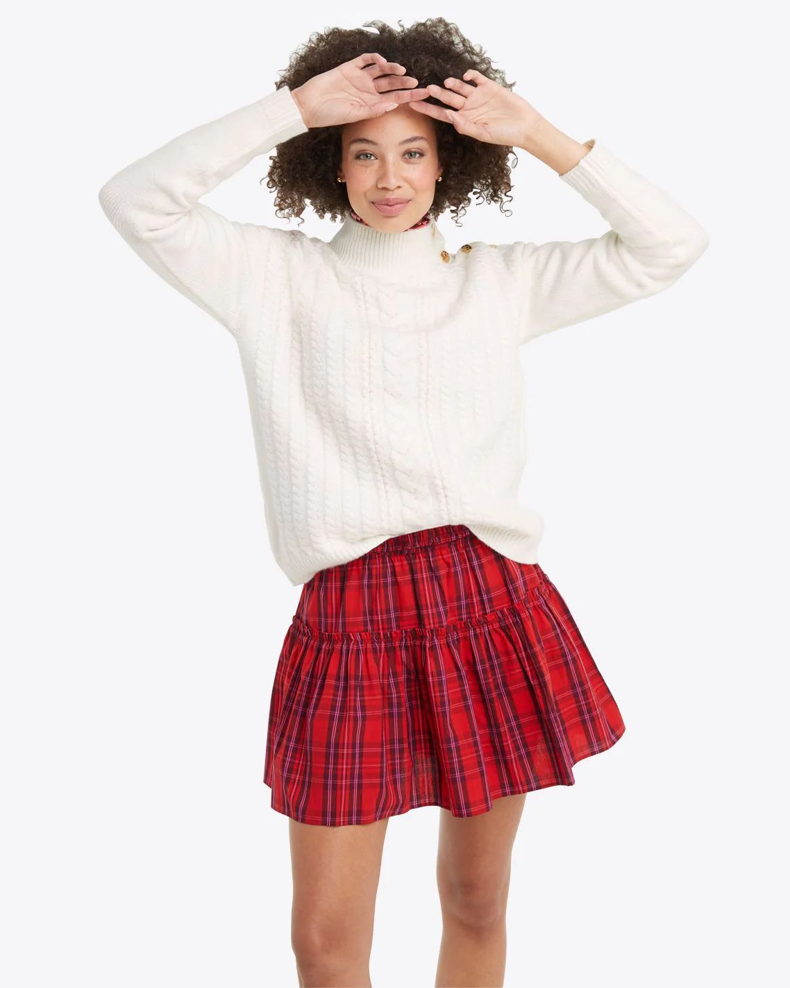 Pull on Skirt in Elle Plaid | Draper James (US)