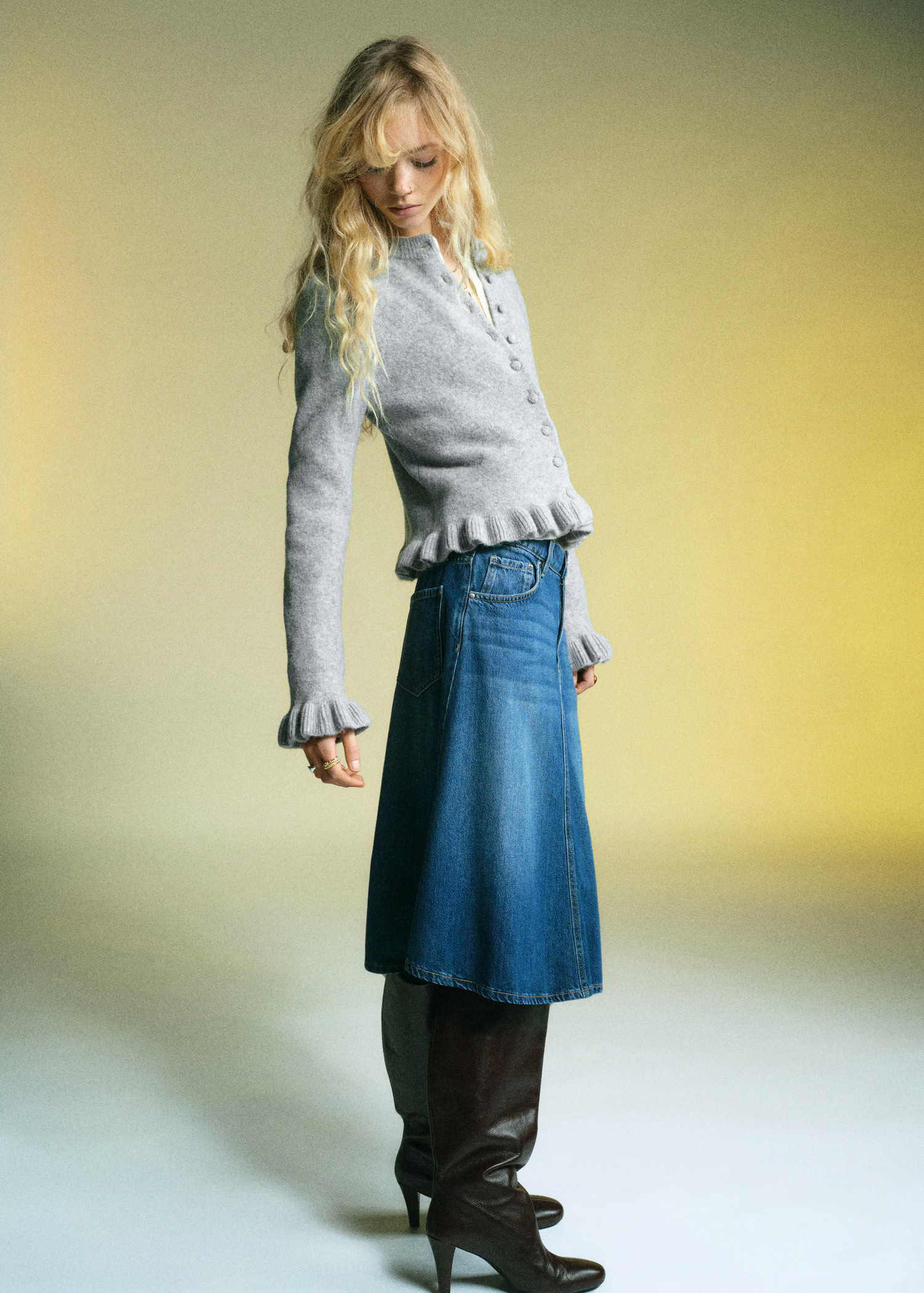 Ruffle  knit cardigan - Women | MANGO USA | Mango (US/MX/AU)