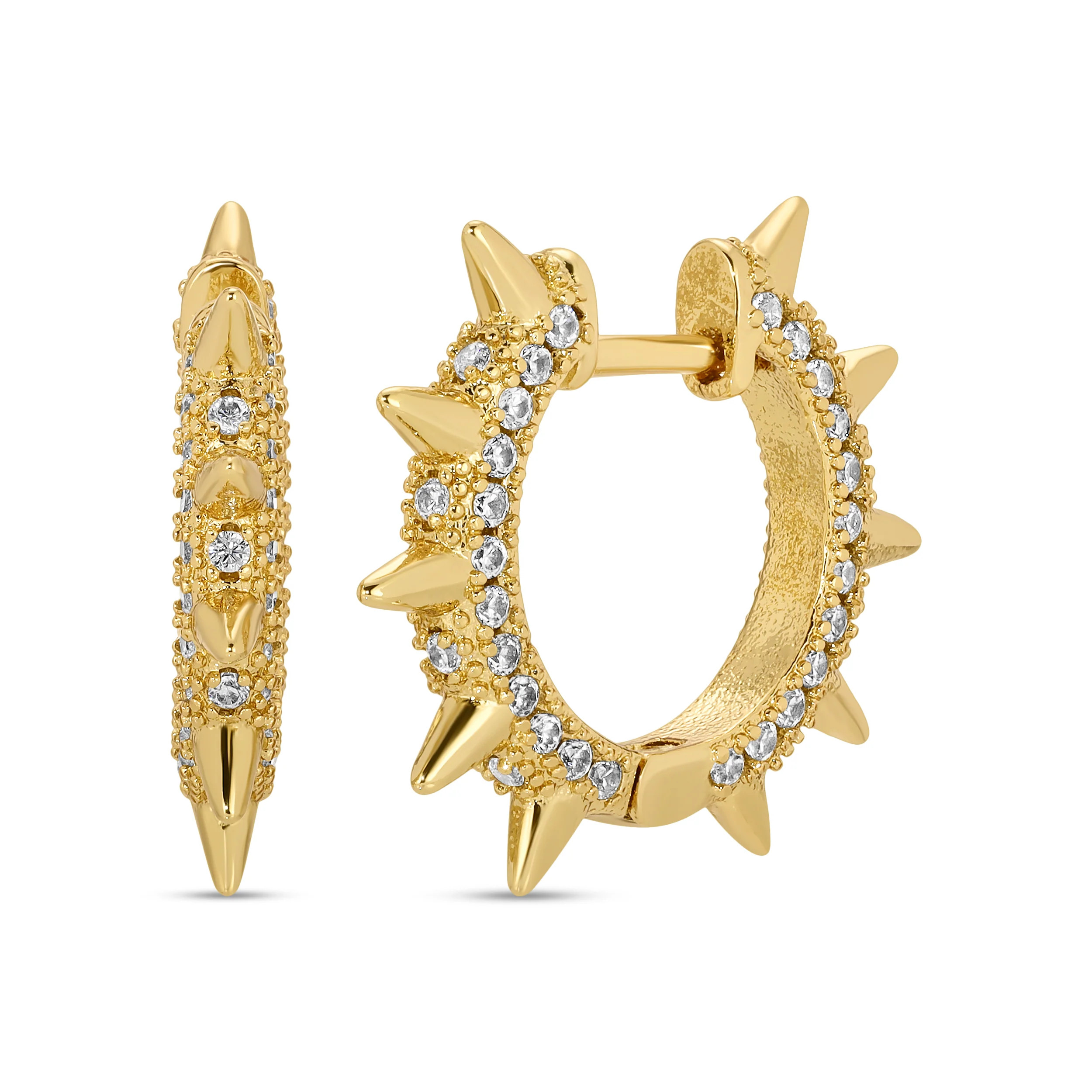 Clear Spiked Huggies | Meghan Bo Designs