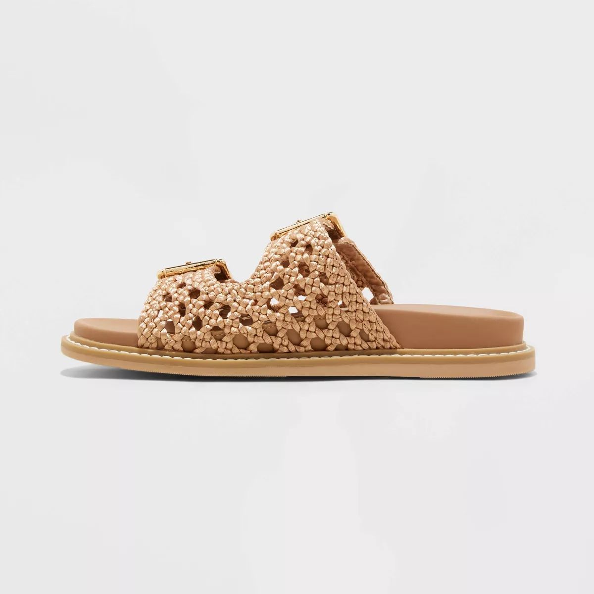 Women's Kylie Crochet Footbed Sandals - Universal Thread™ Tan | Target
