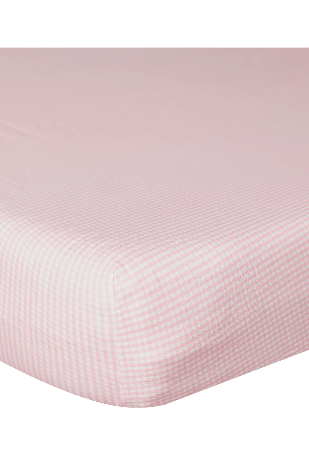 Pink Gingham Pima Crib Sheet | Loozieloo