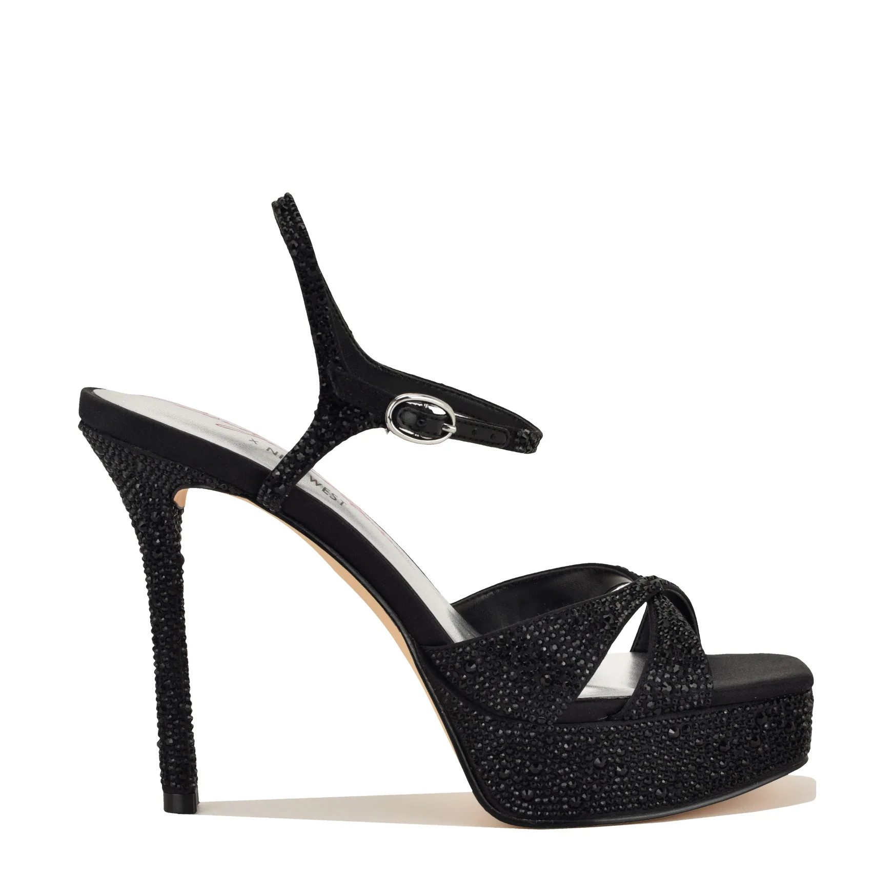Women's Marilyn Monroe Talent Platform Rhinestone Sandals - Black Rhinestone | Nine West | Nine West (US)