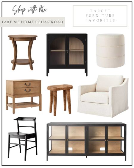 All time favorite target furniture items. 

End table, side table, living room table, living room chair, tv stand, sideboard, buffet, accent chair, living room chair, swivel chair, upholstered chair, cabinet, accent cabinet, ottoman, nightstand, dining chair, black dining chair, accent stool, wood stool, living room, dining room, entryway, target

#LTKfindsunder100 #LTKhome