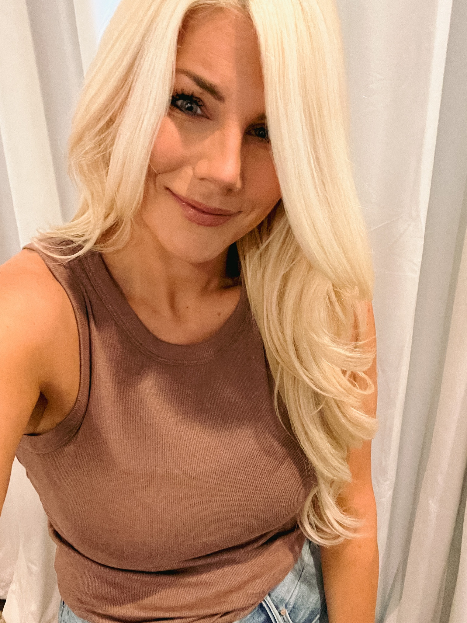 I’m about to tell you about the BEST $8 you will spend at Target ladies. 

This tank. Wear it with workout clothes — wear it with jeans. It’s soft with stretch. Honey for $8 👏🏻count👏🏻 me👏🏻 in 👏🏻