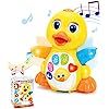 JOYIN Dancing Walking Yellow Duck Baby Toy with Music and LED Light Up for Infants, Toddler Inter... | Amazon (US)