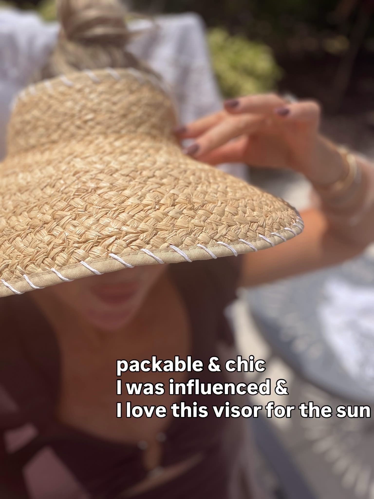Finally, a sun hat that works WITH your hair instead of against it! ☀️👒 This raffia hat is designed for ponytails and messy buns, so you can keep your hair up while still looking cute! Such a good find for beach days, pool days, and vacations!

Raffia sun hat, ponytail sun hat, messy bun hat