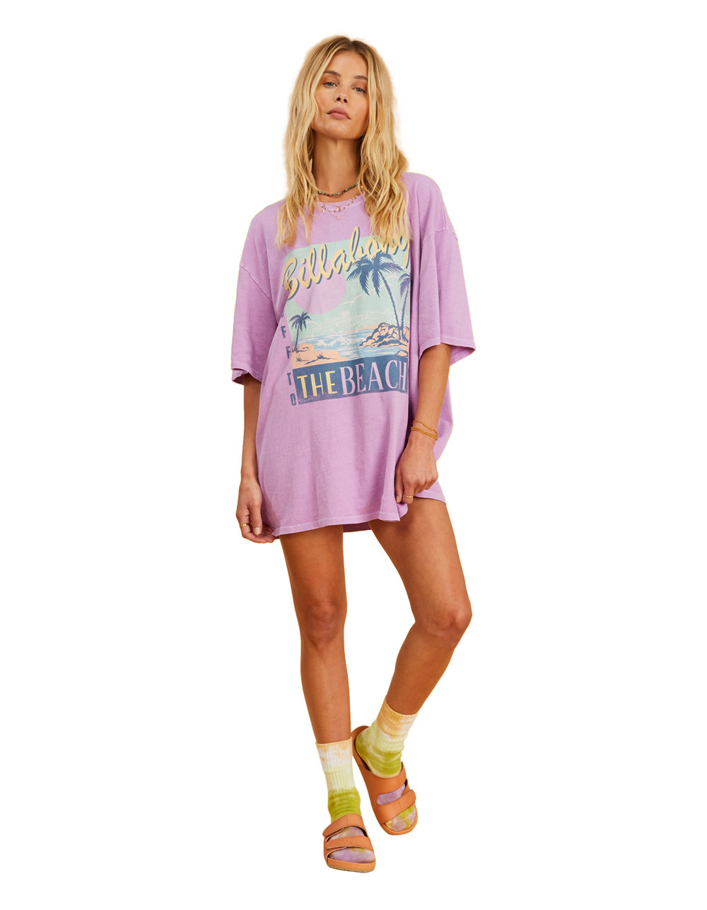 BILLABONG x Salty Blonde Easy Shores Womens Oversized Tee - LILAC | Tillys | Tillys