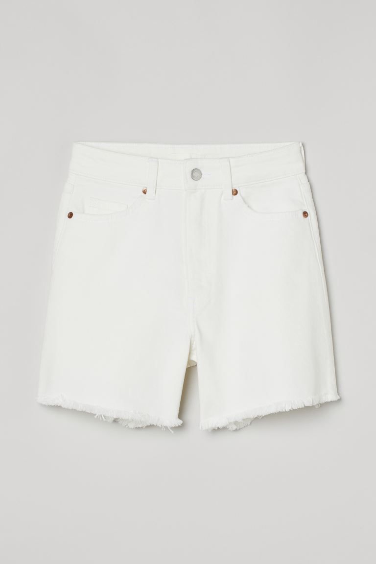 Denim shorts High Waist | H&M (UK, MY, IN, SG, PH, TW, HK)