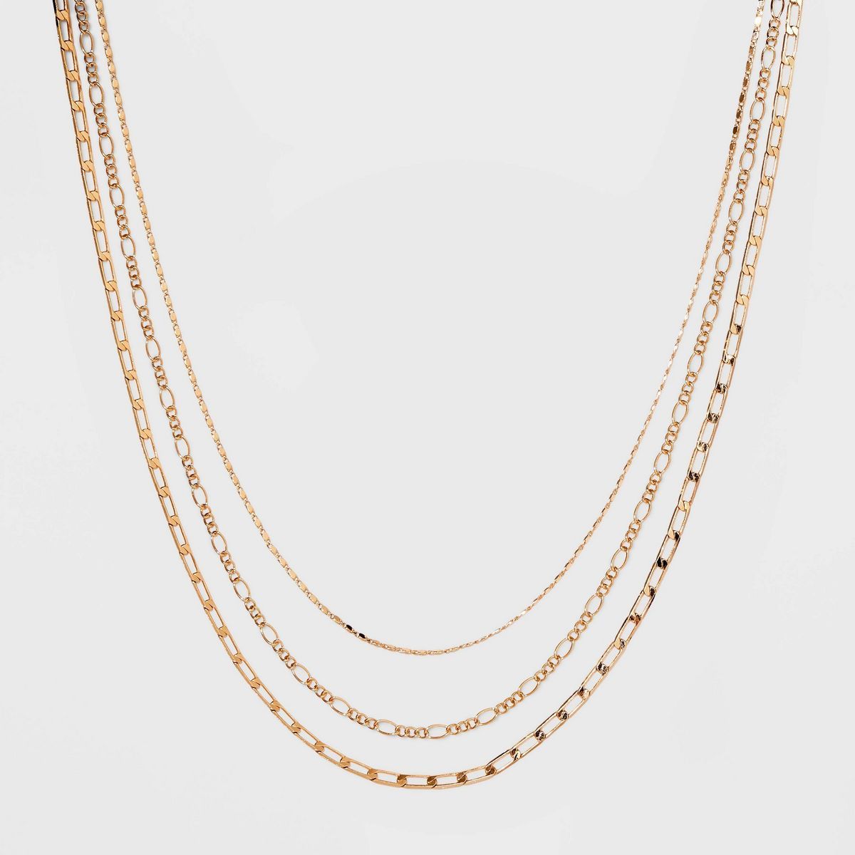 Multi-Strand Link Chain Necklace - A New Day™ Gold | Target