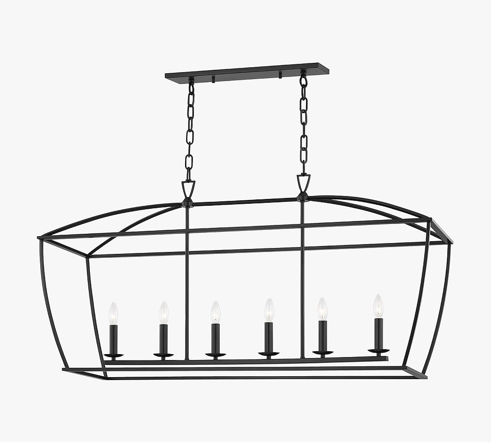 Birch Iron Linear Chandelier | Pottery Barn (US)