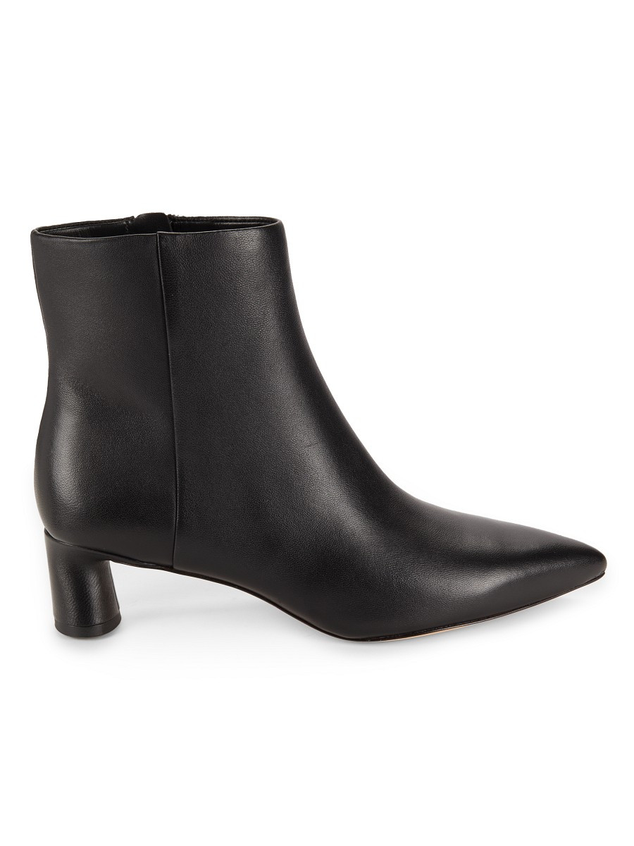 Vince Women's Fitz 41MM Leather Booties - Black - Size 9.5 | Saks Fifth Avenue OFF 5TH