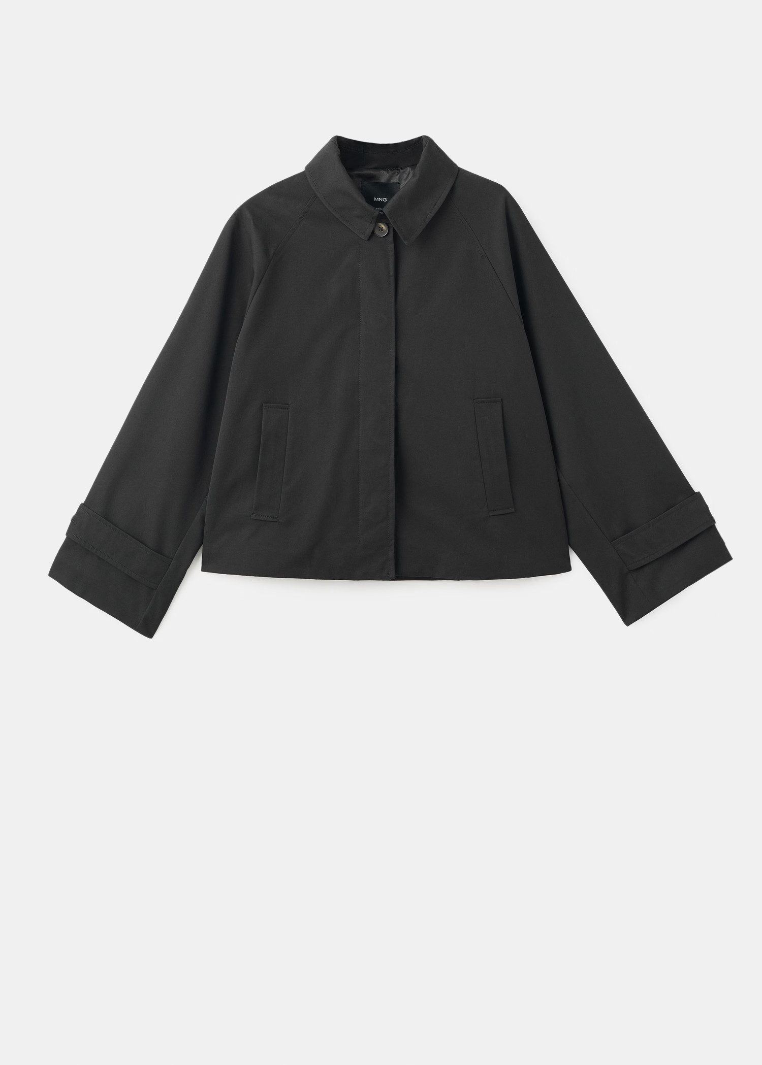 Trench court oversize avec passants de ceinture - Femme | MANGO France métropolitaine | Mango EU