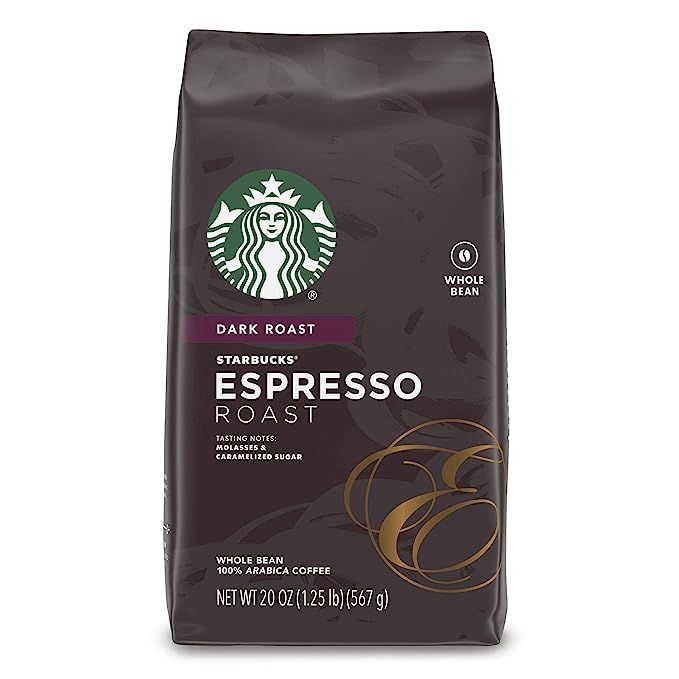 Starbucks Espresso Dark Roast Whole Bean Coffee, 20 Ounce (Pack of 1) | Amazon (US)