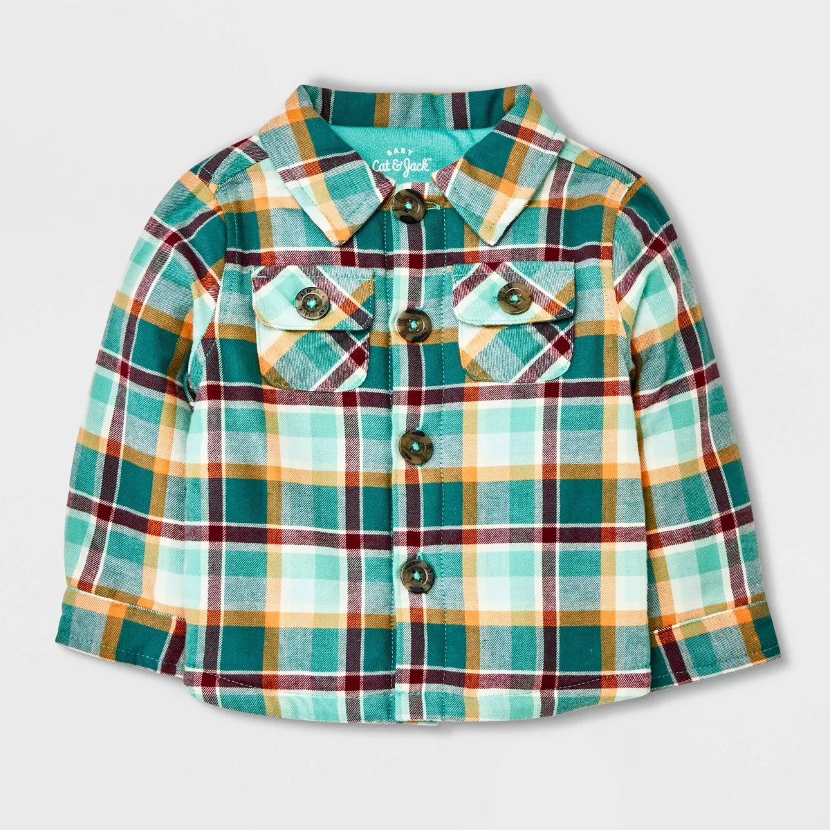 Baby Boys' Plaid Shacket - Cat & Jack™ Green | Target